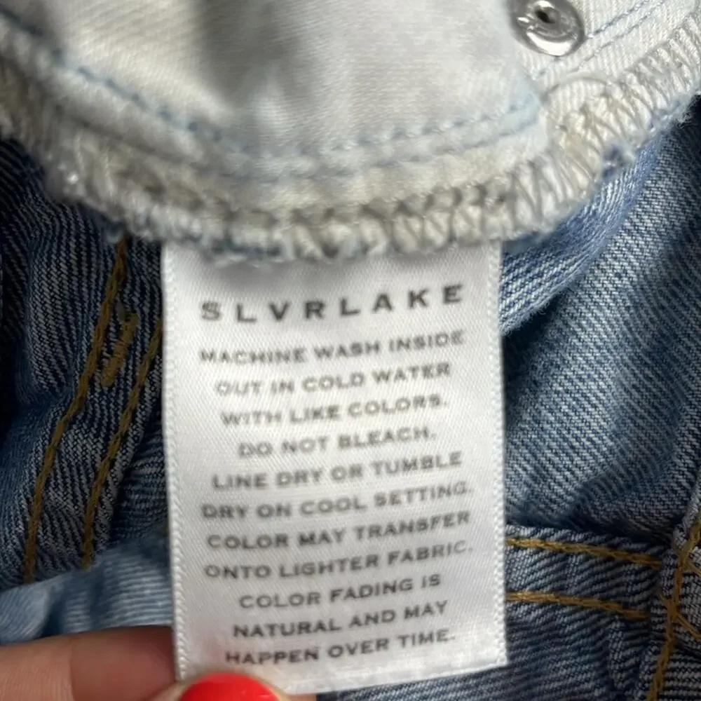 SLVRLAKE Tyler Denim Jeans in Lucky Town Straight Leg 100% Cotton Size 29